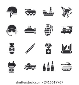 Set of icon Military element