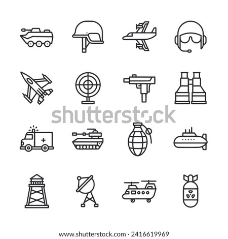 Set of icon Military element