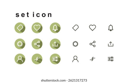 set icon modern app or logo