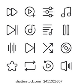Set of icon Music Audio
