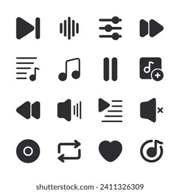 Set of icon Music Audio