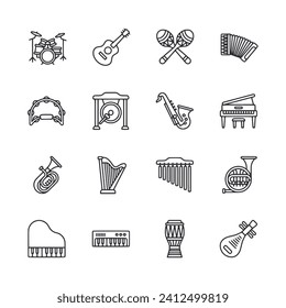 Set of icon Music instrument