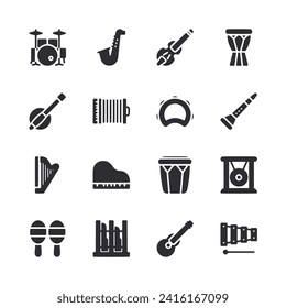 Set of icon Music instrument