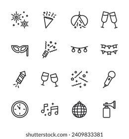 Set of icon New Year