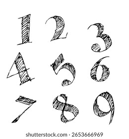 Conjunto de número de icono. Ilustración del número