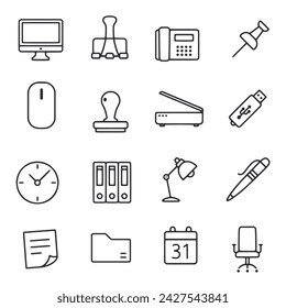Set of icon Office element