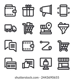Conjunto de iconos Tienda en línea