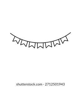 Icono de conjunto de Vector de Navidad de contorno.