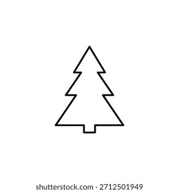 Icono de conjunto de Vector de Navidad de contorno.