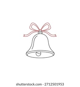 set icon of outline chrismast vector.