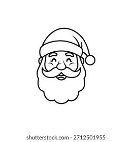 Icono de conjunto de Vector de Navidad de contorno.