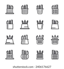 Juego de iconos Paro de lápiz