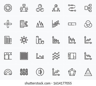 set icon population data analysis Vetor