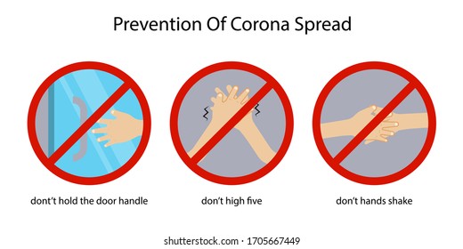 set of icon preventing corona virus