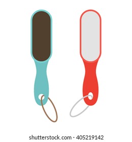Set icon of pumice. Equipment for cleaning Savage Leather. Pumice is insulated on a white background in a flat style. Illustration