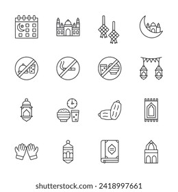 Set of icon Ramadan and Eid