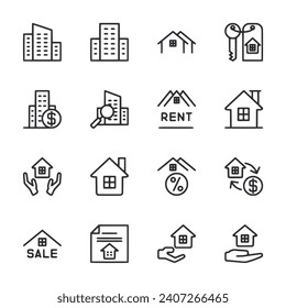 Set of icon real estate