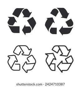 Set of icon Recycling symbol