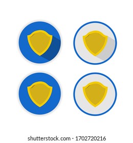 Set icon security collection on eclipse shape isolated on white background
