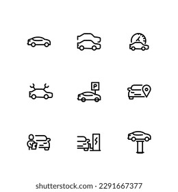 set icon service car, vector icon