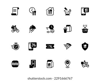set icon service resto vector icon