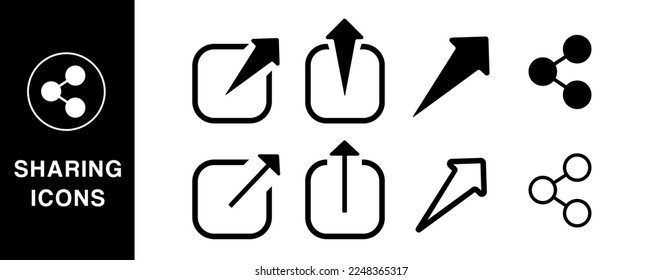 set of a icon sharing . very suitable to complete the icon on your website.
