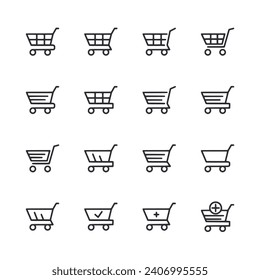 Set of icon shopping cart