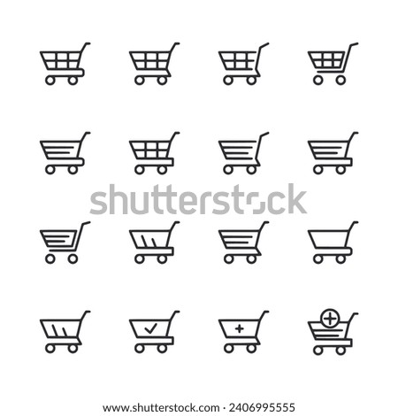 Set of icon shopping cart