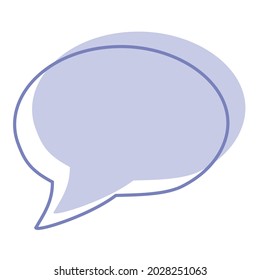 Set Icon Single Message Bubble - Two Tone Style - simple illustration. Editable stroke. Design template vector.outline style design.Vector graphic illustration