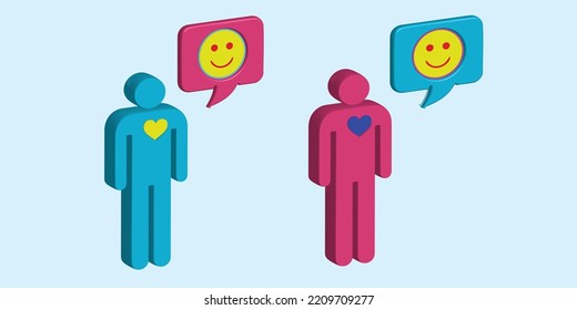 Set Icon Smile Emoji. Realistic  3d Emotions Face Surprised, Image Romantic, Loud Laughter. Vector Illustration Eps.10