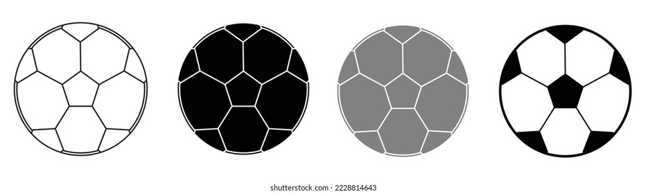set icon soccer symple. estilo símbolo de signo, ilustración vectorial