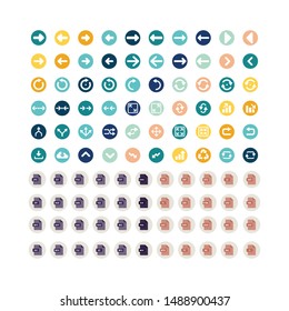 set icon social media and document vector template