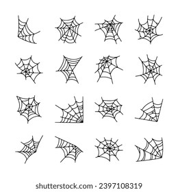 Set of icon spider web