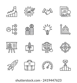 Set of icon Startup business