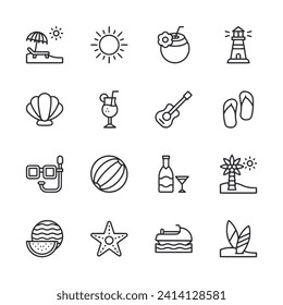 Set of icon Summer Vacation
