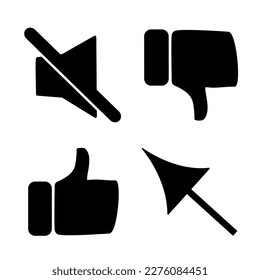 establecer símbolo de icono aislado en fondo blanco, ilustración vectorial