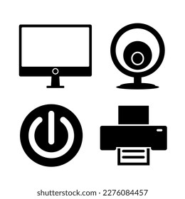 establecer símbolo de icono aislado en fondo blanco, ilustración vectorial