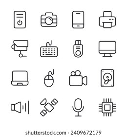 set of icon Technology device