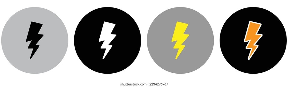 set icon thunderbolts. style your sign symbol for app and web, vector illustration	
