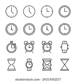 Set of icon Time and date