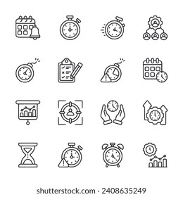 Set of icon Time Management