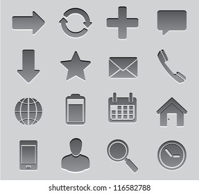 Set Icon toolbar vector