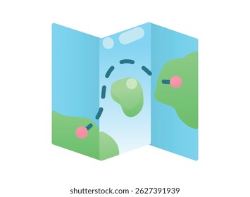 set of icon an Travel Gradient Maps