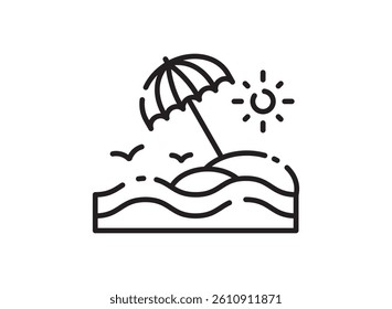 set icon of Travel Holiday Beach