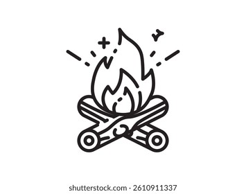 set icon of Travel Holiday Bonfire