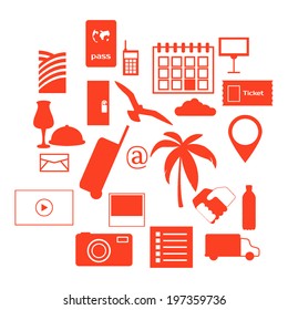 set icon travel. vector illustration.