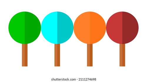 set of icon tree vector design