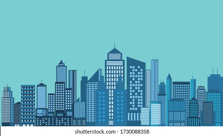 set icon urban modern cityscape