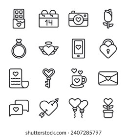 Set of icon valentine day