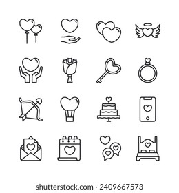 Set of icon valentine day